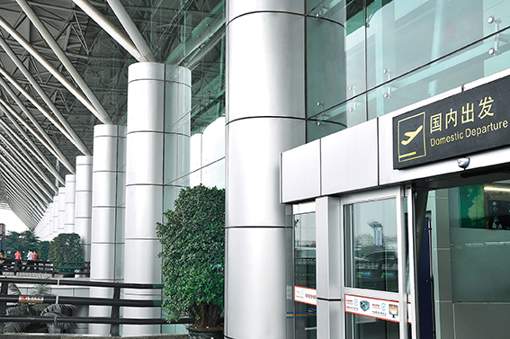 机场■外墙包柱铝单板